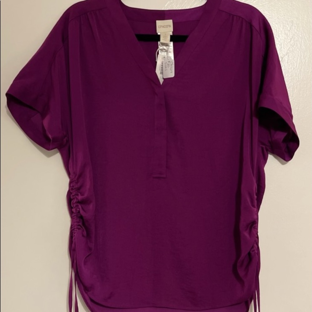 Chico’s purple blouse size 1 with tags!